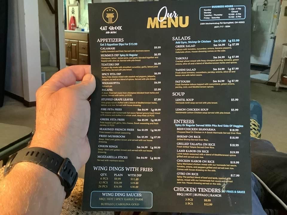 Menu Eat Greek And More-4
